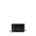 CHANEL CLASSIC WALLET ON CHAIN CAVIAR BLACK GHW (MICROCHIP)
