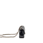 CHANEL MINI RECTANGULAR FLAP BAG LAMBSKIN BLACK RGHW (MICROCHIP)