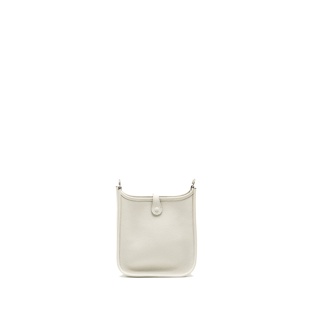HERMES MINI EVELYNE CLEMENCE NEW WHITE SHW