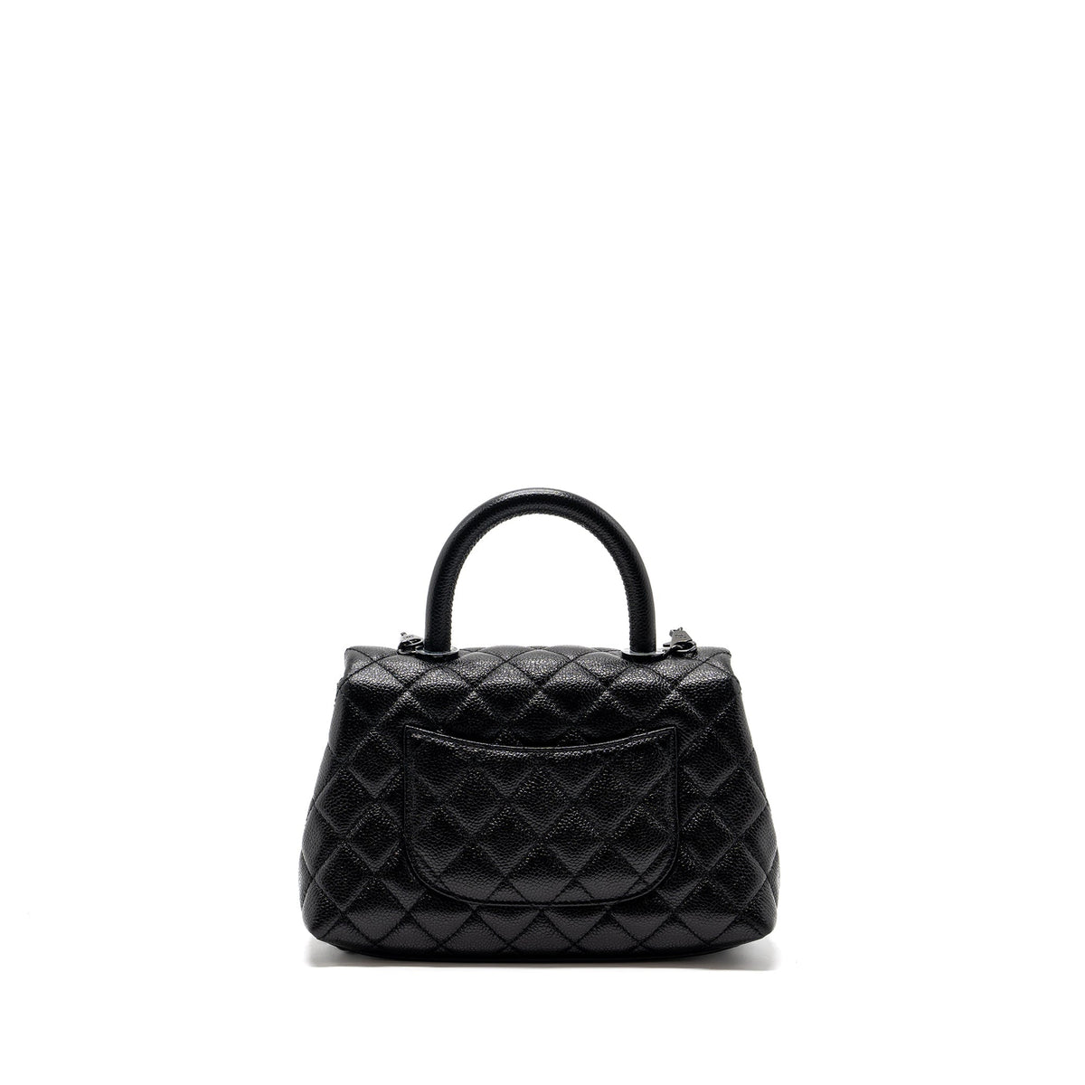 CHANEL SMALL COCO HANDLE CAVIAR SO BLACK / BLACK HARDWARE