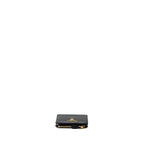 PRADA SMALL SAFFIANO LEATHER WALLET BLACK GHW