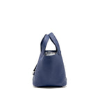 HERMES PICOTIN 18 LOCK BAG TAURILLON MAURICE BLUE SAPHIR SHW