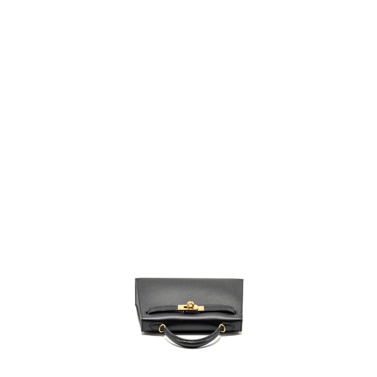 HERMES MINI KELLY II MADAME/LIZARD TOUCH BLACK GHW