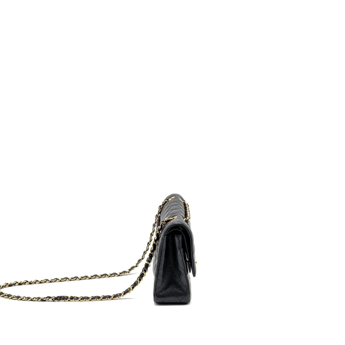 CHANEL MEDIUM CLASSIC DOUBLE FLAP BAG CAVIAR BLACK GHW