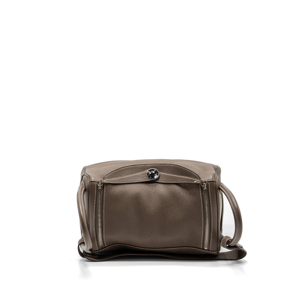 HERMES LINDY 30 CLEMENCE LEATHER ETOUPE SHW