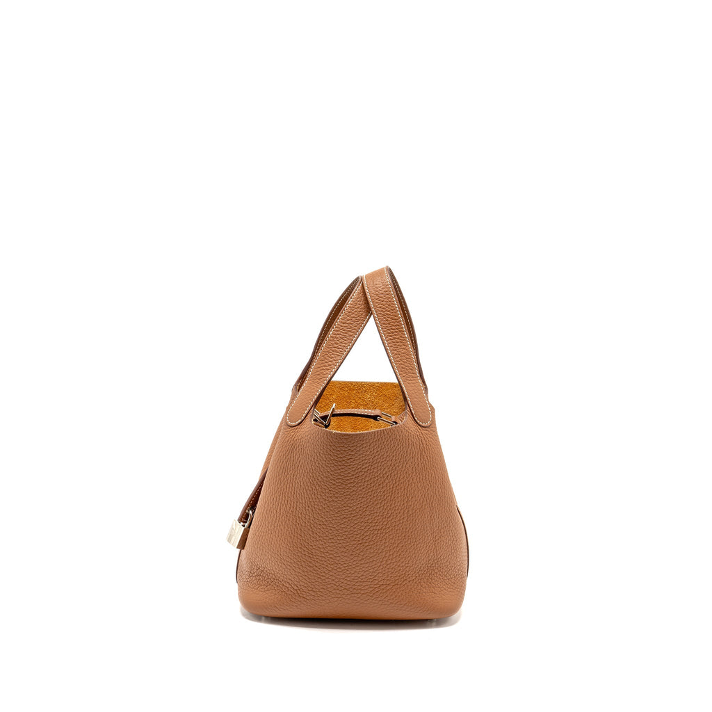 Hermes Picotin 18 Lock Bag Clemence Gold SHW