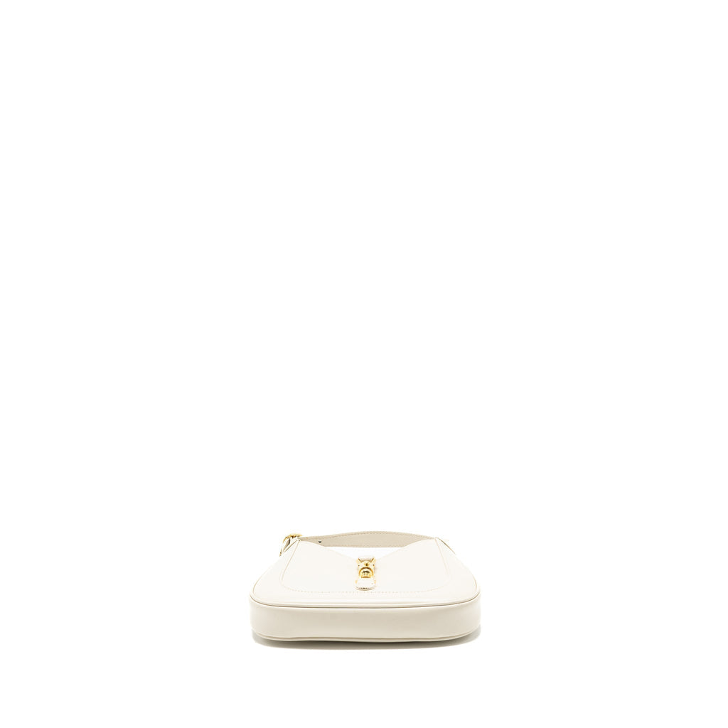 GUCCI JACKIE 1961 MINI SHOULDER BAG CALFSKIN WHITE GHW