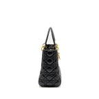 DIOR MEDIUM LADY DIOR LAMBSKIN BLACK GHW