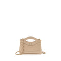 CHANEL MINI 31 CLUTCH WITH CHAIN SHINY LAMBSKIN LIGHT BEIGE LGHW ( MICROCHIP)