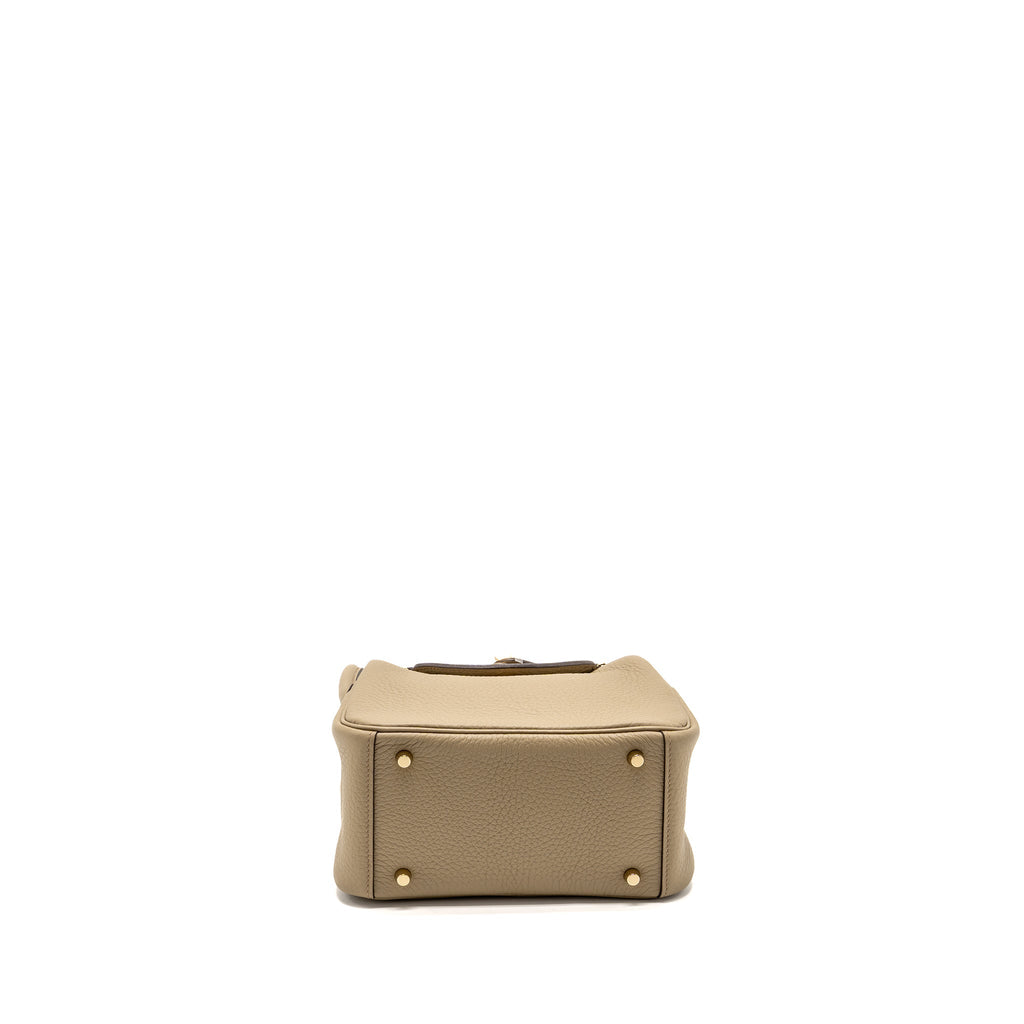 Hermes Mini Lindy II Clemence 8Q Beige Marfa GHW
