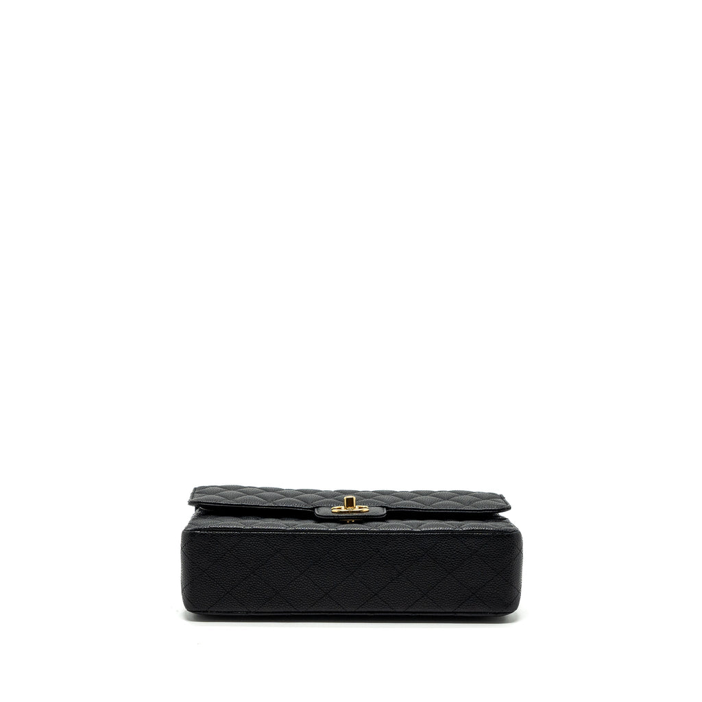 CHANEL MEDIUM CLASSIC DOUBLE FLAP BAG CAVIAR BLACK GHW