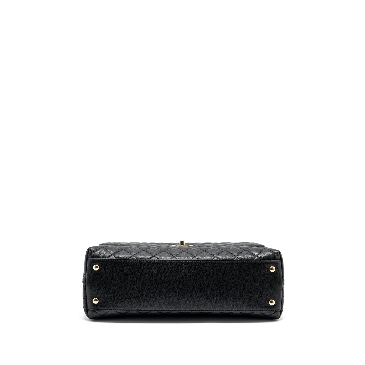 CHANEL LARGE COCO HANDLE CAVIAR BLACK LGHW (MICROCHIP)