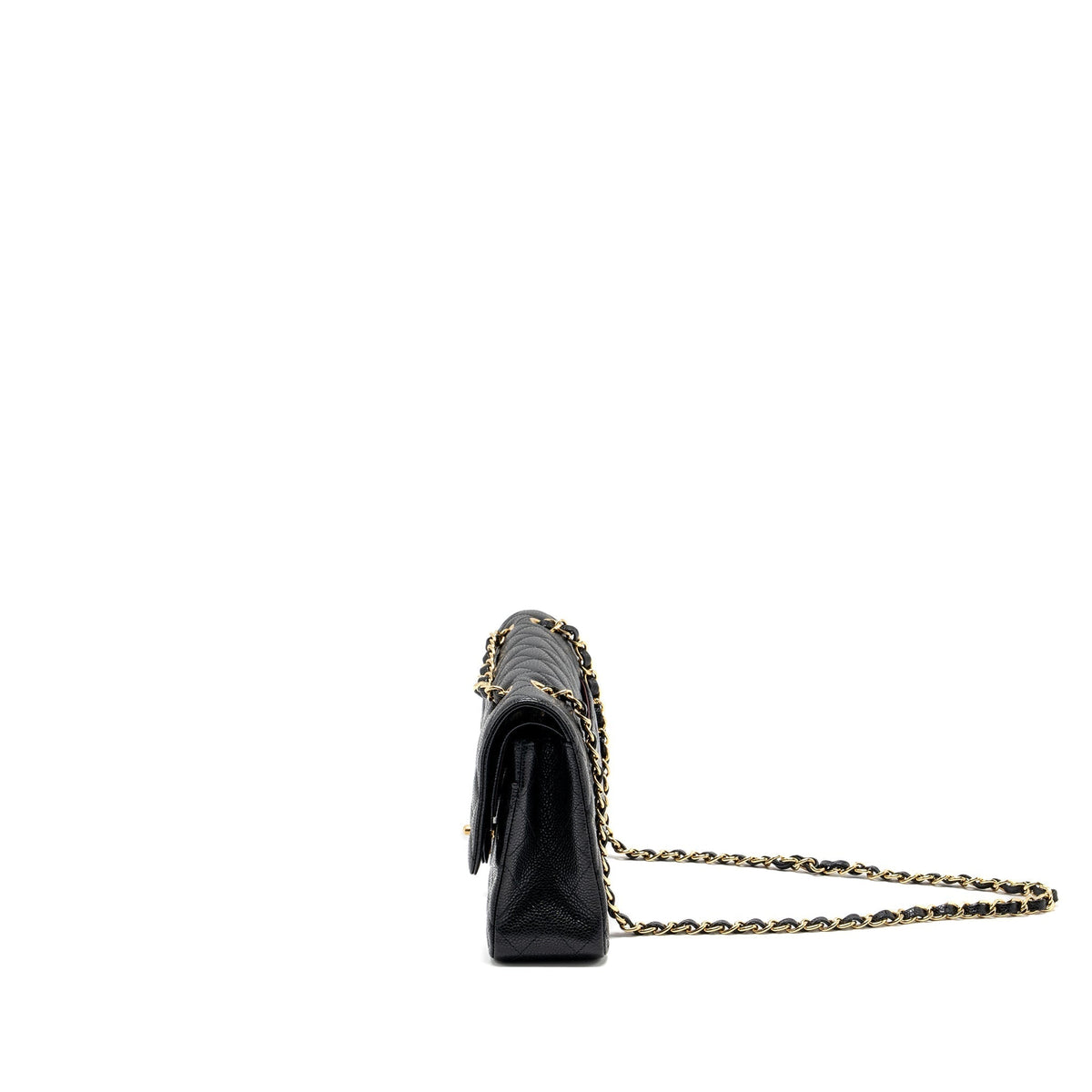 CHANEL MEDIUM CLASSIC DOUBLE FLAP BAG CAVIAR BLACK GHW