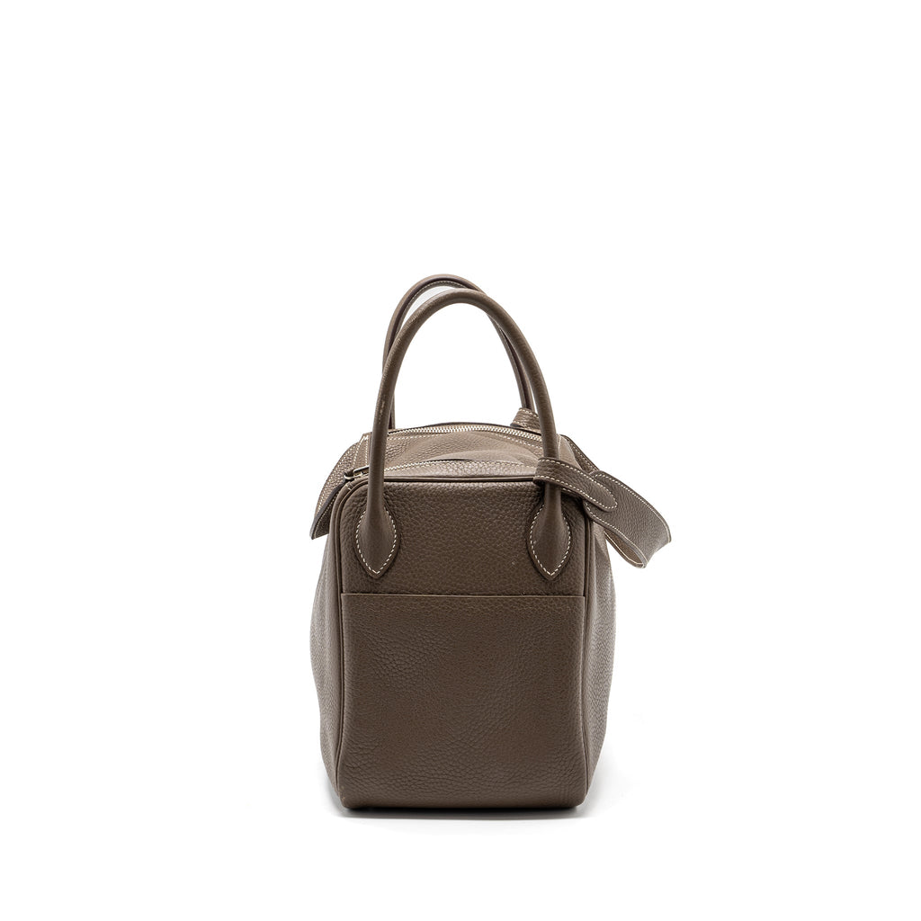 HERMES LINDY 30 CLEMENCE LEATHER ETOUPE SHW