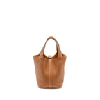 Hermes Picotin 18 Lock Bag Clemence Gold SHW