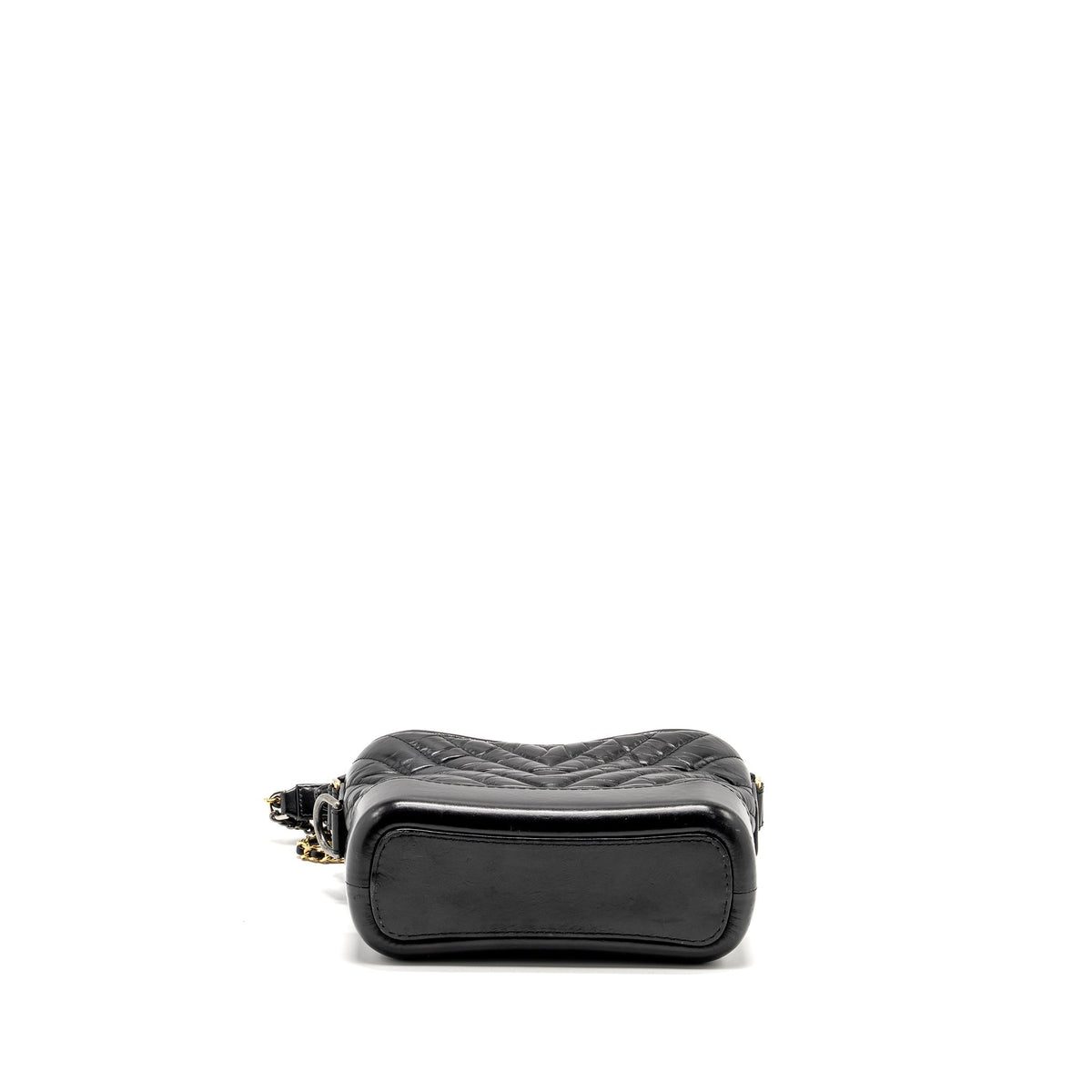 CHANEL SMALL CHEVRON GABRIELLE HOBO BAG CALFSKIN BLACK MULTICOLOUR HARDWARE