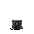 CHANEL VANITY WITH CHAIN LAMBSKIN BLACK LGHW(MICROCHIP)