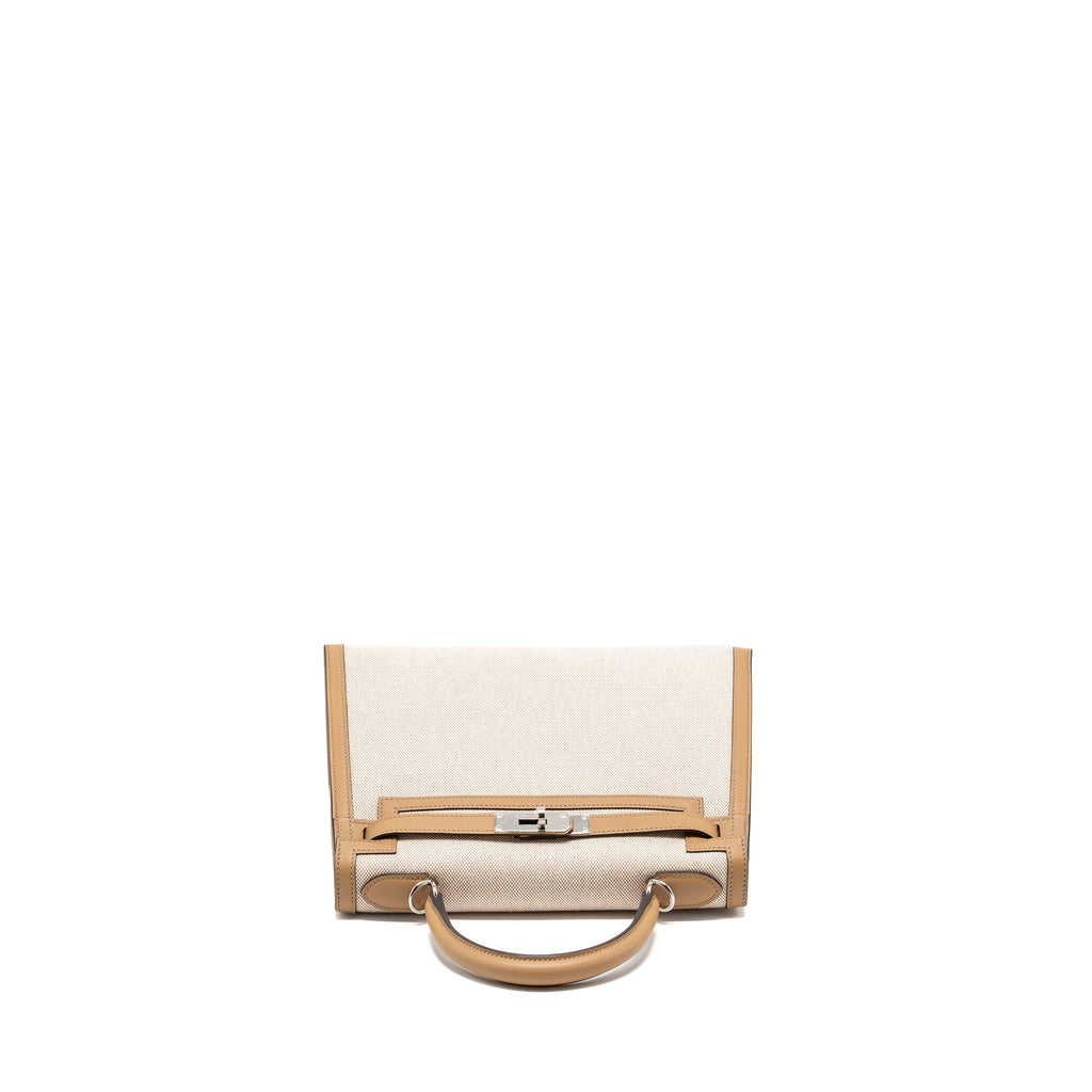 Hermes Kelly 28 Swift/Canvas Chai SHW