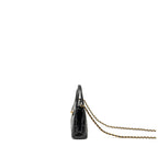 CHANEL 24A MINI SHOPPING TOTE/ MINI KELLY CALFSKIN BLACK GHW (MICROCHIP)
