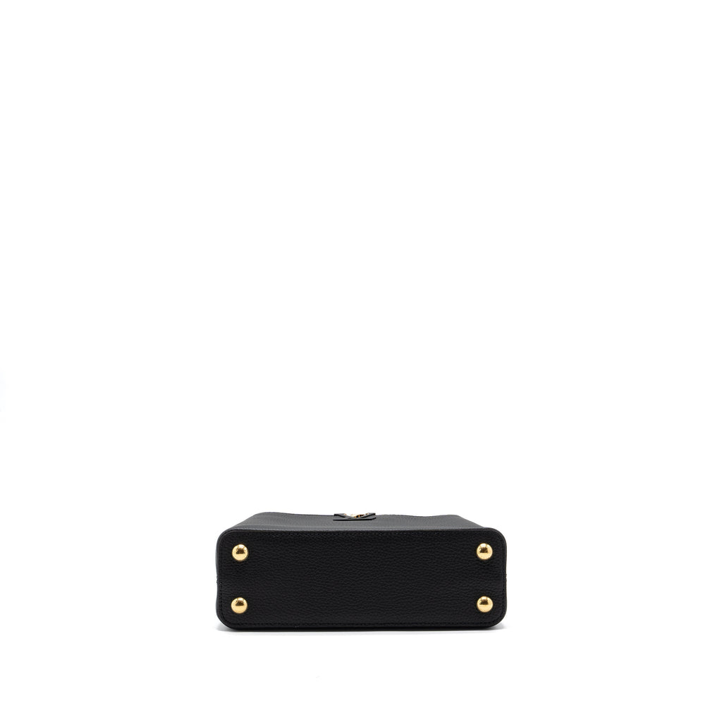LOUIS VUITTON CAPUCINES BB TAURILLON BLACK GHW(NEW VERSION)