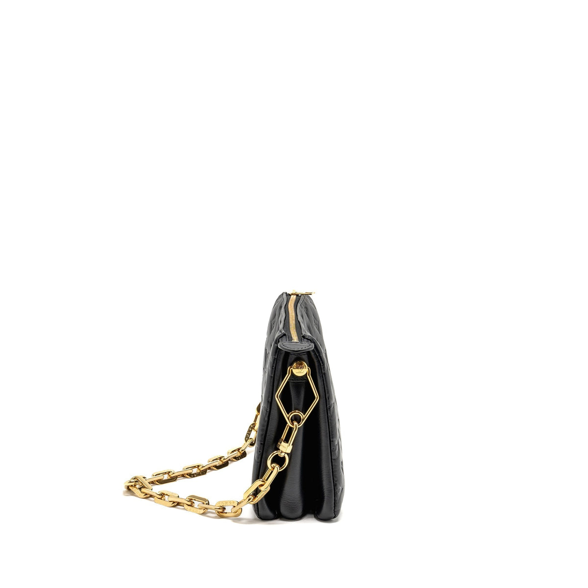 LOUIS VUITTON COUSSIN PM LAMBSKIN BLACK GHW