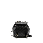 CHANEL 23C DUMA MINI BACKPACK CALFSKIN BLACK LGHW (MICROCHIP)