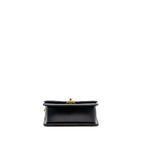 CHANEL GOLD CRUSH FLAP BAG CALFSKIN BLACK GHW (MICROCHIP)