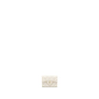 CHANEL CLASSIC FLAP CARD HOLDER CAVIAR WHITE LGHW (MICROCHIP)