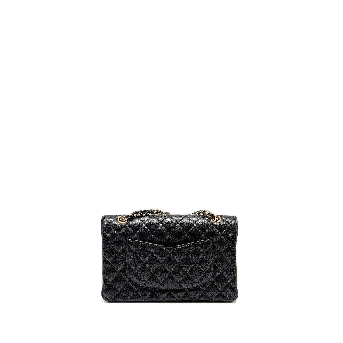 CHANEL MEDIUM CLASSIC DOUBLE FLAP BAG CAVIAR BLACK GHW