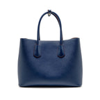Prada Saffiano Cuir Double Bag Saffiano Leather Blue/Red GHW