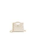 CHANEL MINI 31 CLUTCH WITH  CHAIN SHINY CALFSKIN WHITE LGHW (MICROCHIP)