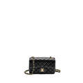 CHANEL MINI RECTANGULAR FLAP BAG LAMBSKIN BLACK LGHW (MICROCHIP)