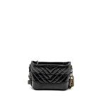 CHANEL SMALL CHEVRON GABRIELLE HOBO BAG CALFSKIN BLACK MULTICOLOUR HARDWARE