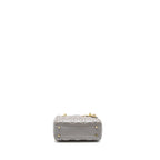 DIOR MINI LADY DIOR LAMBSKIN IRIDESCENT GREY LGHW