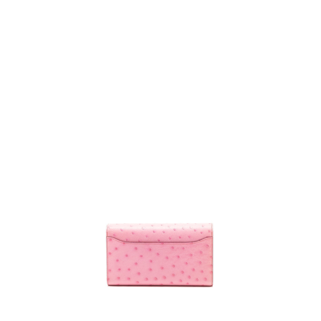 Hermes Constance to go ostrich bubblegum pink SHW