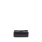 CHANEL MINI RECTANGULAR FLAP BAG LAMBSKIN BLACK RGHW (MICROCHIP)