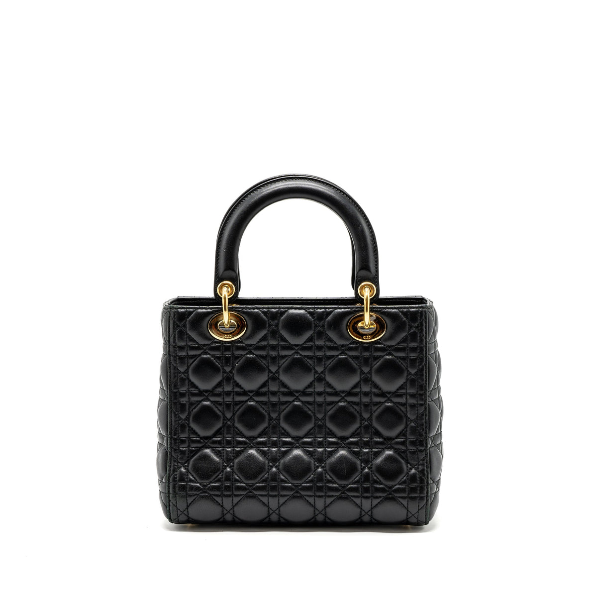 DIOR MEDIUM LADY DIOR LAMBSKIN BLACK GHW