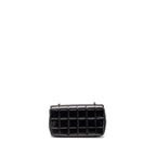 CHANEL CAMELLIA MINI FLAP SHOULDER BAG LAMBSKIN BLACK GHW