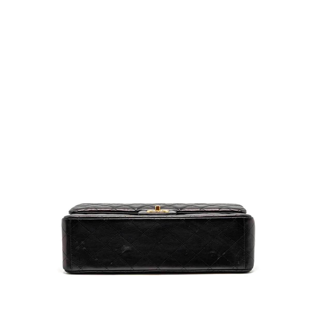 CHANEL MAXI CLASSIC DOUBLE FLAP BAG LAMBSKIN BLACK GHW