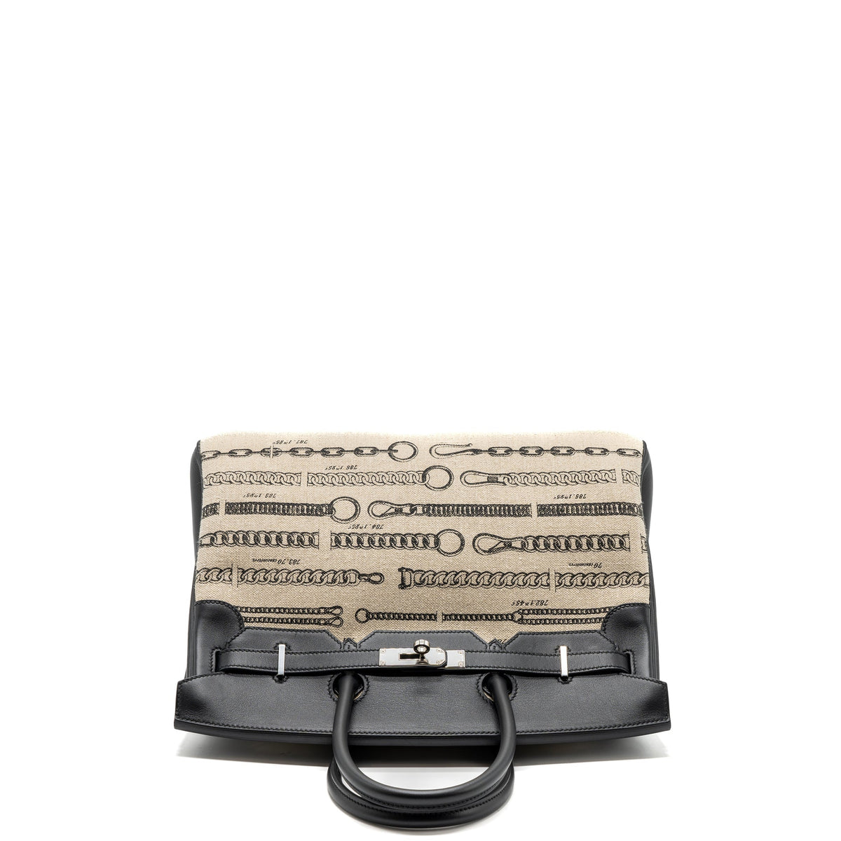 Hermes birkin 35 De camp Dechainee limited edition toile canvas / swift Black SHW