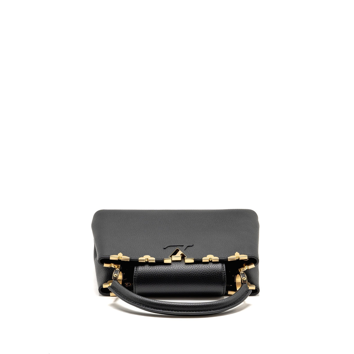 LOUIS VUITTON CAPUCINES MM TAURILLON LEATHER BLACK GHW