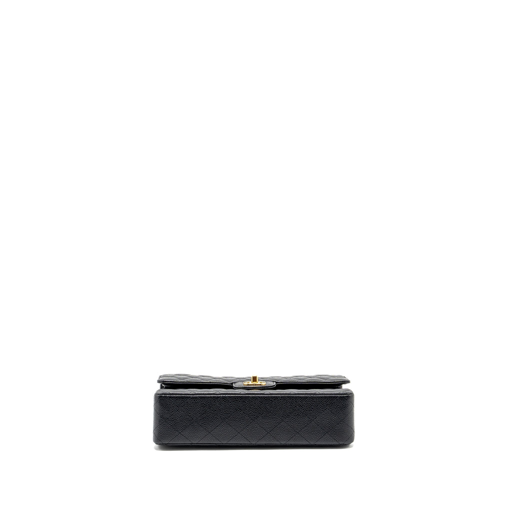 CHANEL MEDIUM CLASSIC DOUBLE FLAP BAG CAVIAR BLACK GHW