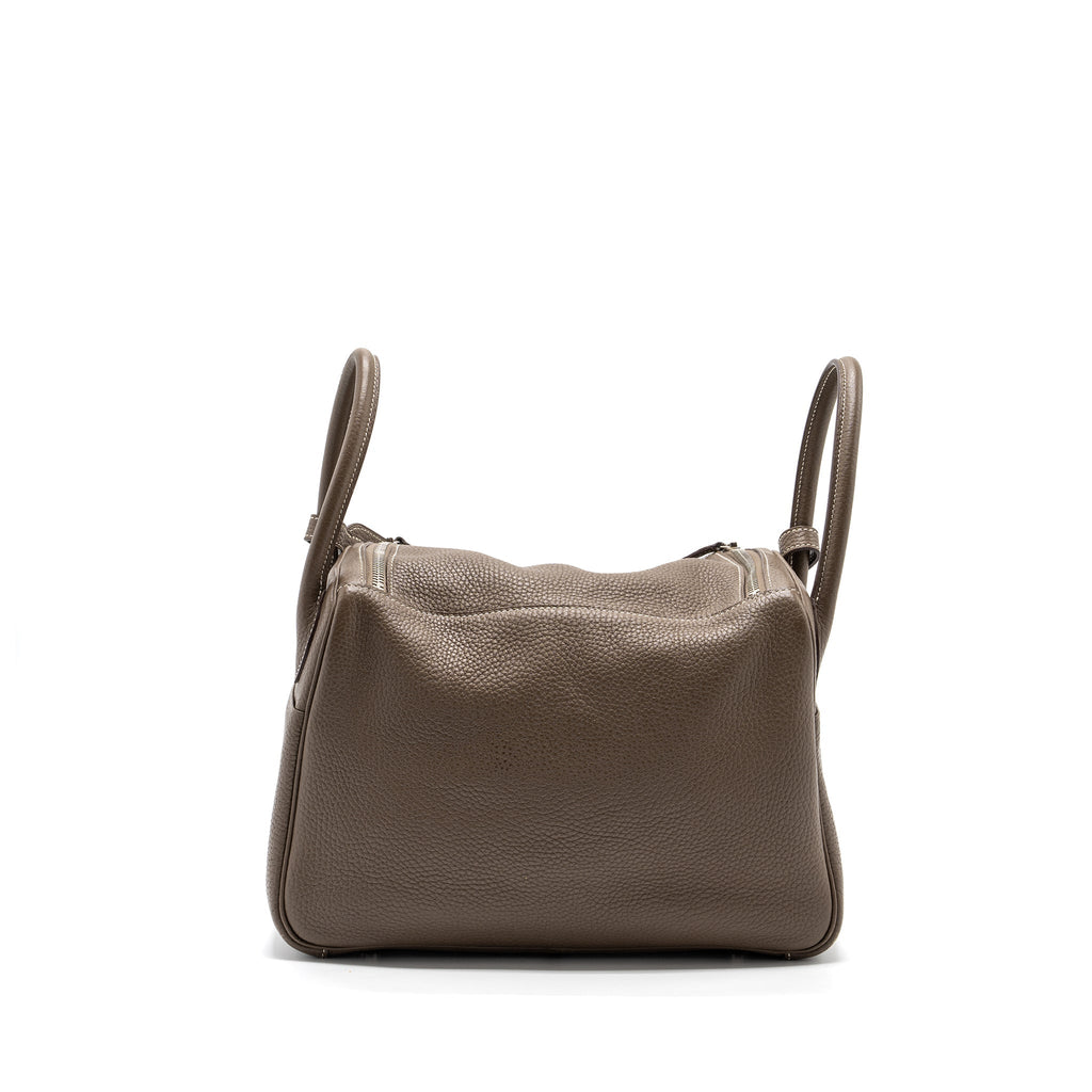 HERMES LINDY 30 CLEMENCE LEATHER ETOUPE SHW
