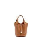Hermes Picotin 18 Lock Bag Clemence Gold SHW