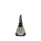 HERMES BIRKIN 25 TOILE SWIFT/CANVAS ECRU-NOIR/NOIR SHW