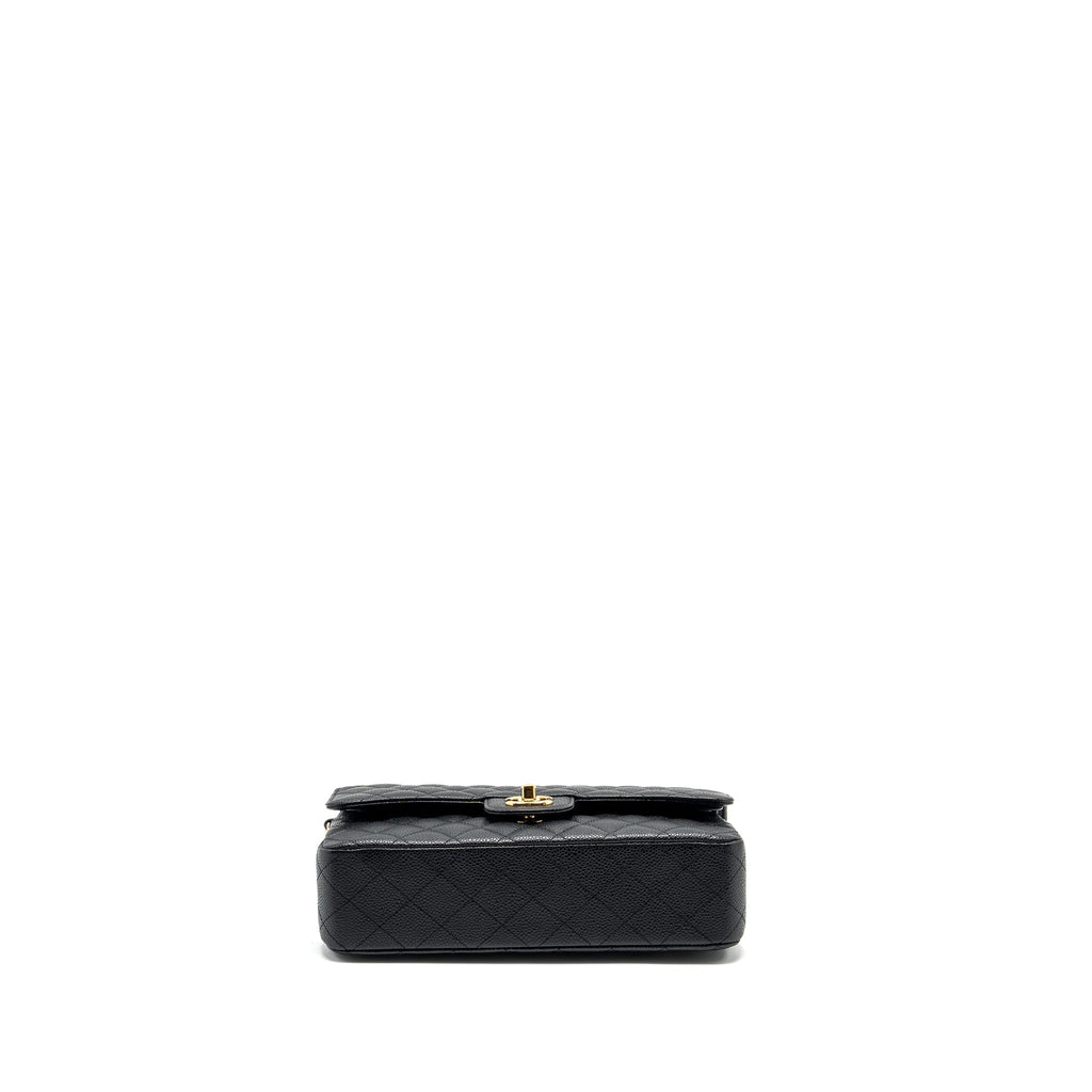 CHANEL MEDIUM CLASSIC DOUBLE FLAP BAG CAVIAR BLACK GHW