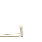 CHANEL MINI 31 CLUTCH WITH  CHAIN SHINY CALFSKIN WHITE LGHW (MICROCHIP)