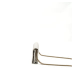 CHANEL BOY WALLET ON CHAIN CAVIAR WHITE LGHW (MICROCHIP)