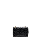 CHANEL MINI RECTANGULAR FLAP BAG LAMBSKIN BLACK LGHW