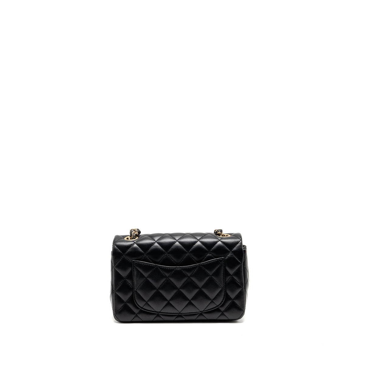 CHANEL MINI RECTANGULAR FLAP BAG LAMBSKIN BLACK LGHW